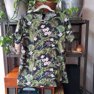 H&M Men's Tee Shirt - tropical floral print